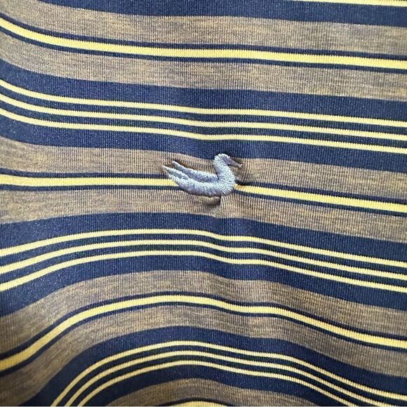 Men’s Southern Marsh Polo Yellow and Navy Stripes Size Medium - Picture 3 of 4